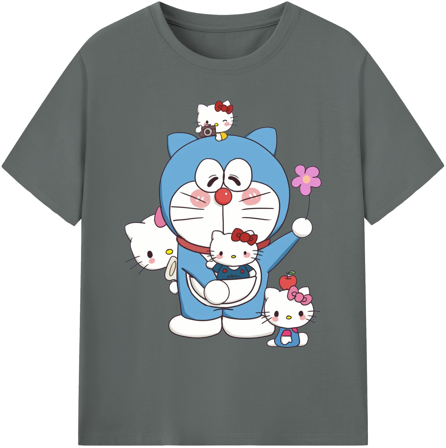（画像用） ドラえもん Doraemon 綿100％ メンズ半袖Tシャツ｜肌触りやわらか＆通気性